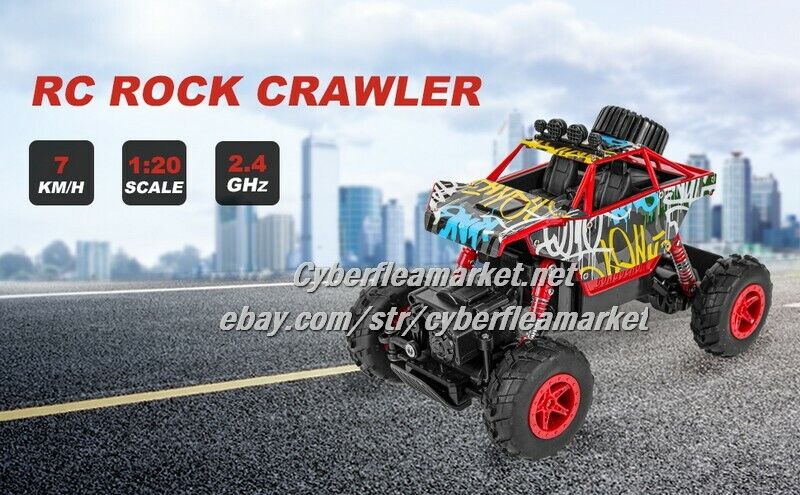RC Car Rock Crawler Monster Truck 2.4Ghz 4WD Off Road Crawler Vehicle 1:10 RED