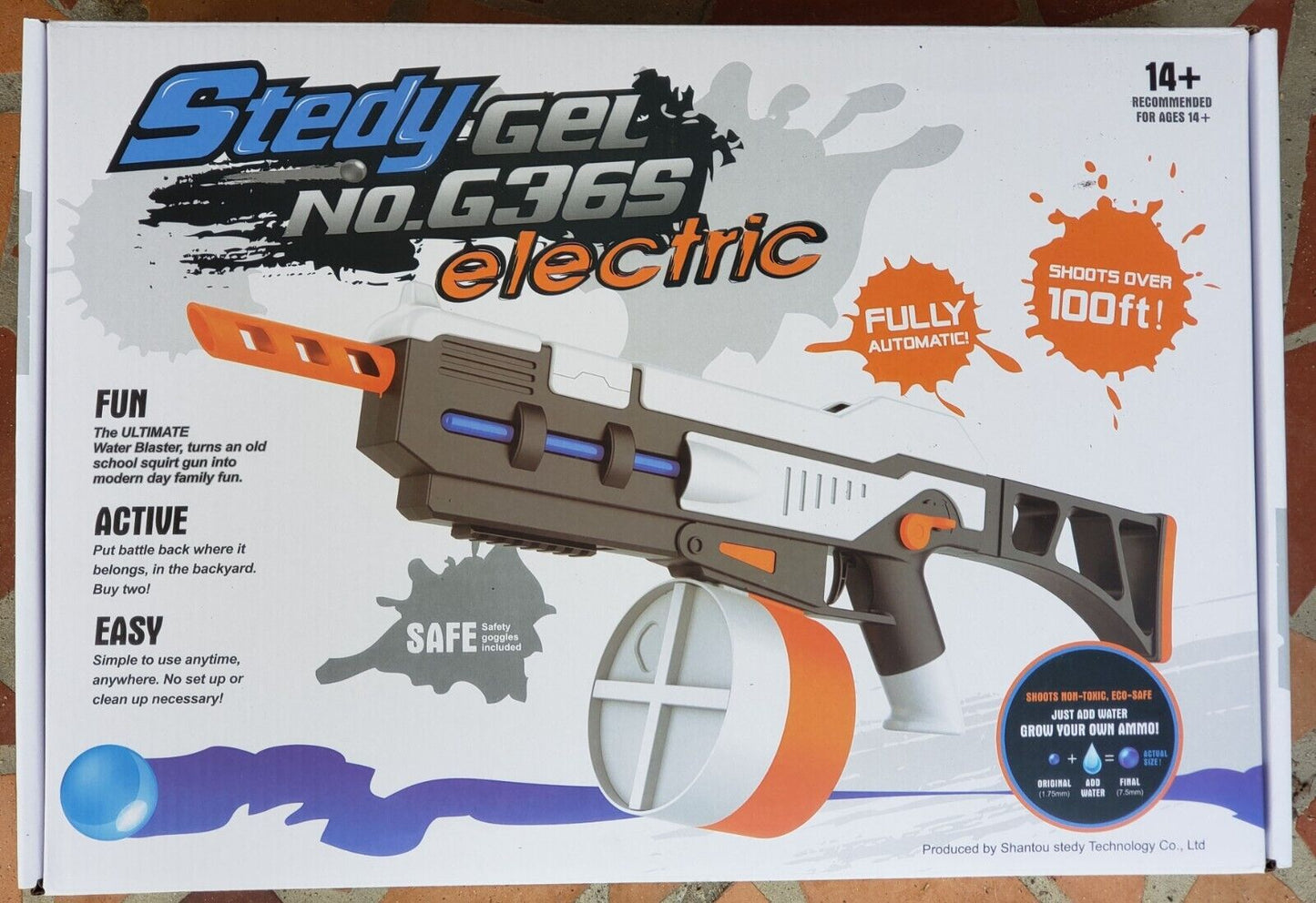 SRB1200S Full Auto Rechargeable Battery Powered Water Bead Gel Ball Blaster G36S