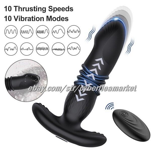 Vibrating Thrusting Massager Vibrator Dildo Anal Butt Plug Sex Toys