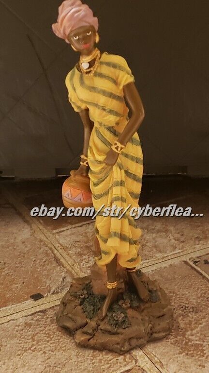 Hand painted African American Ceramic Women