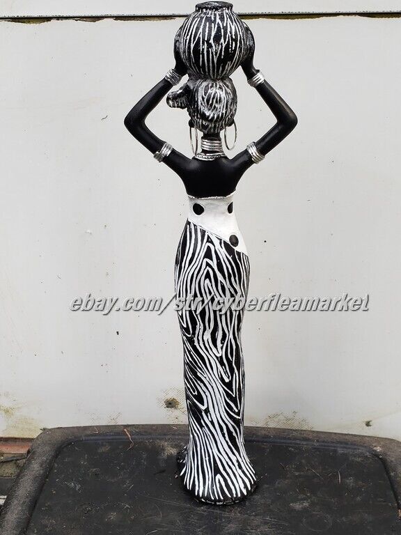 Hand painted African American Ceramic Women