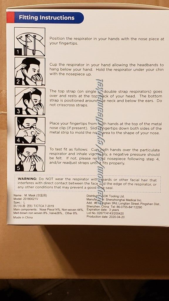 ECO SOLUTIONS - N95 Disposable Particulate Respirator Mask w/ cool flow