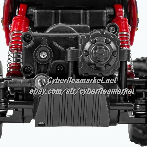 RC Car Rock Crawler Monster Truck 2.4Ghz 4WD Off Road Crawler Vehicle 1:10 RED