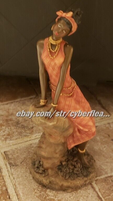 Hand painted African American Ceramic Women