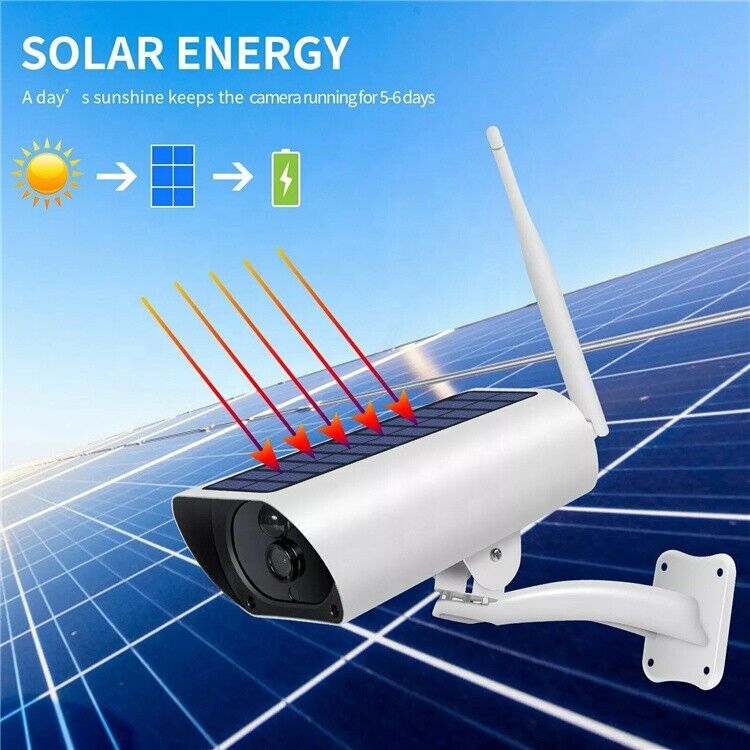 1080P Solar Power WiFi IP Camera Outdoor Security Night Vision Waterproof ICAM+