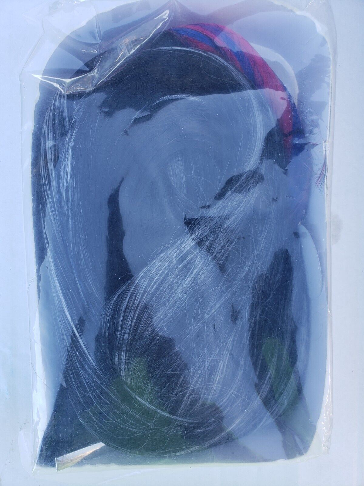 Wig Shoulder Length Side Bangs Synthetic Colorful
