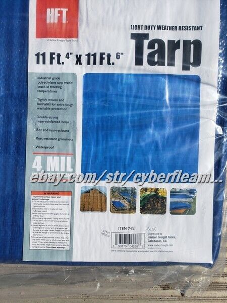 11 ft. 4 in. x 11 ft. 6 in. Blue All-Purpose/Weather-Resistant Tarp HFT