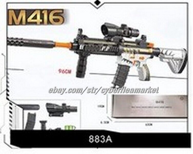 RED M416 Electric Rifle Water Bullet Gun Gel Blaster🔥🔥 LARGE SIZE RAPID FIRE!