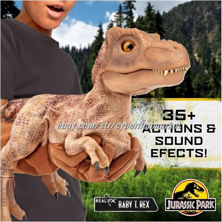 Jurassic Park World REAL FX BABY T-REX Realistic Animatronic Dinosaur Puppet