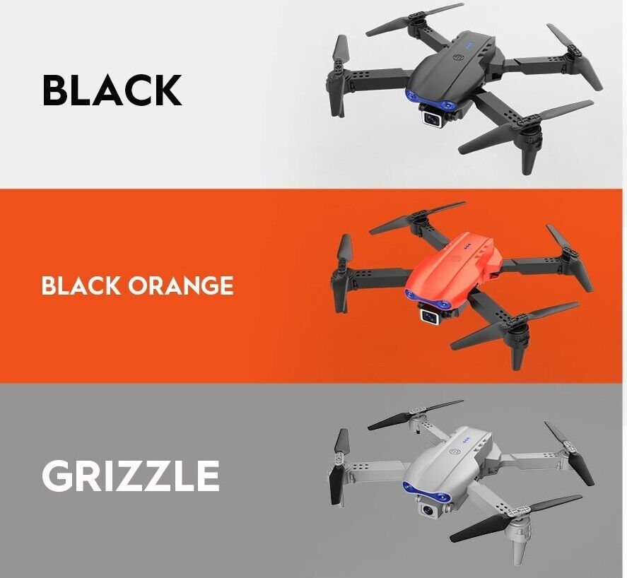 E88 Pro WIFI FPV Foldable Quadcopter HD 4K Wide Angle Dual Camera Drone GREY