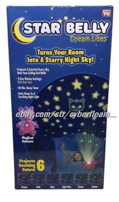 Ontel Star Belly Dream Lites Stuffed Animal Night Light Magical Pink Unicorn