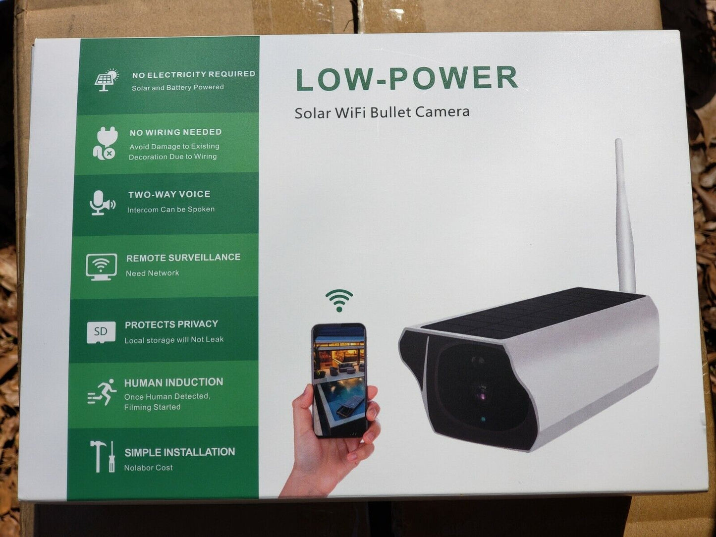 1080P Solar Power WiFi IP Camera Outdoor Security Night Vision Waterproof ICAM+