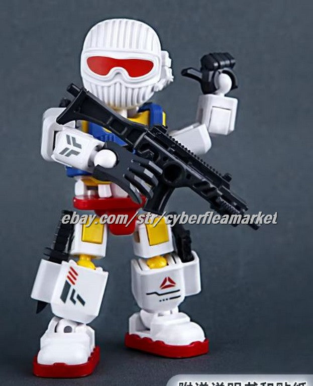 Flame Commando Factions - 4 inch posable Military action Mercs - QUAD SQUAD of 4