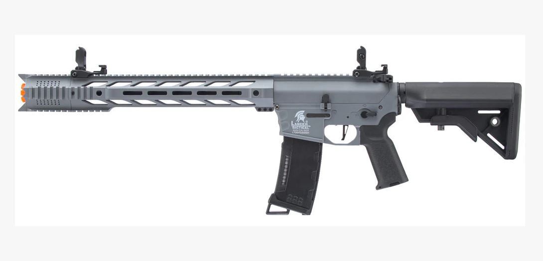Lancer Tactical Gen 3 Interceptor SPR Airsoft M4 AEG Rifle 380-400 FPS CQB GREY
