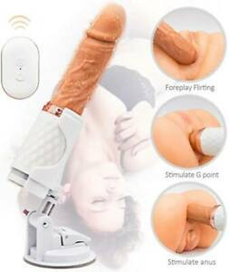 Adult Sex Machine Penis Dildo Automatic Telescopic Vibrator Handsfree Women Toy