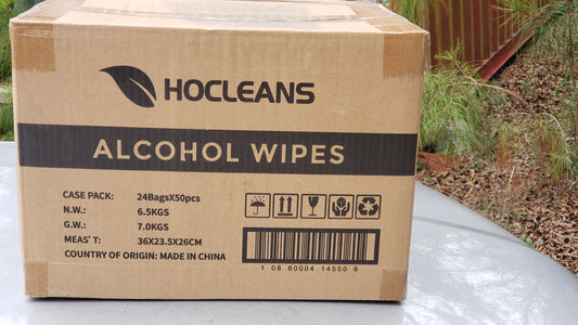Hocleans 75% Alchohol Wet Sanitizer Wipes 24 Paks of 50 Wipes - 1200 Wipes