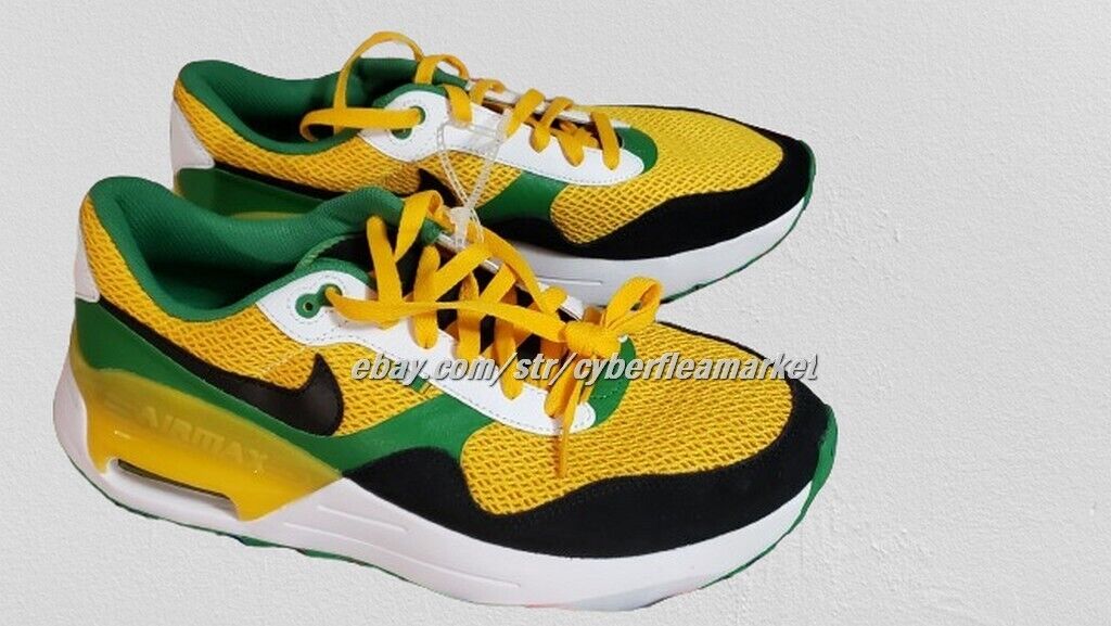 Nike Air Max SYSTM Yellow Green Oregon Ducks Sneakers DZ7738-700 Men's Size 10.5
