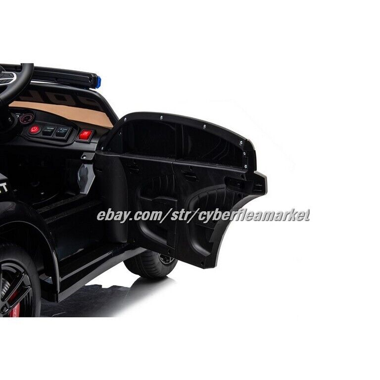 Licensed Dodge Challenger SRT Hellcat Police car 12v kid ride on with Remote New