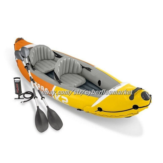 Intex Sierra K2 Inflatable Kayak Oars Hi-Output Pump Carry Bag Free Shipping