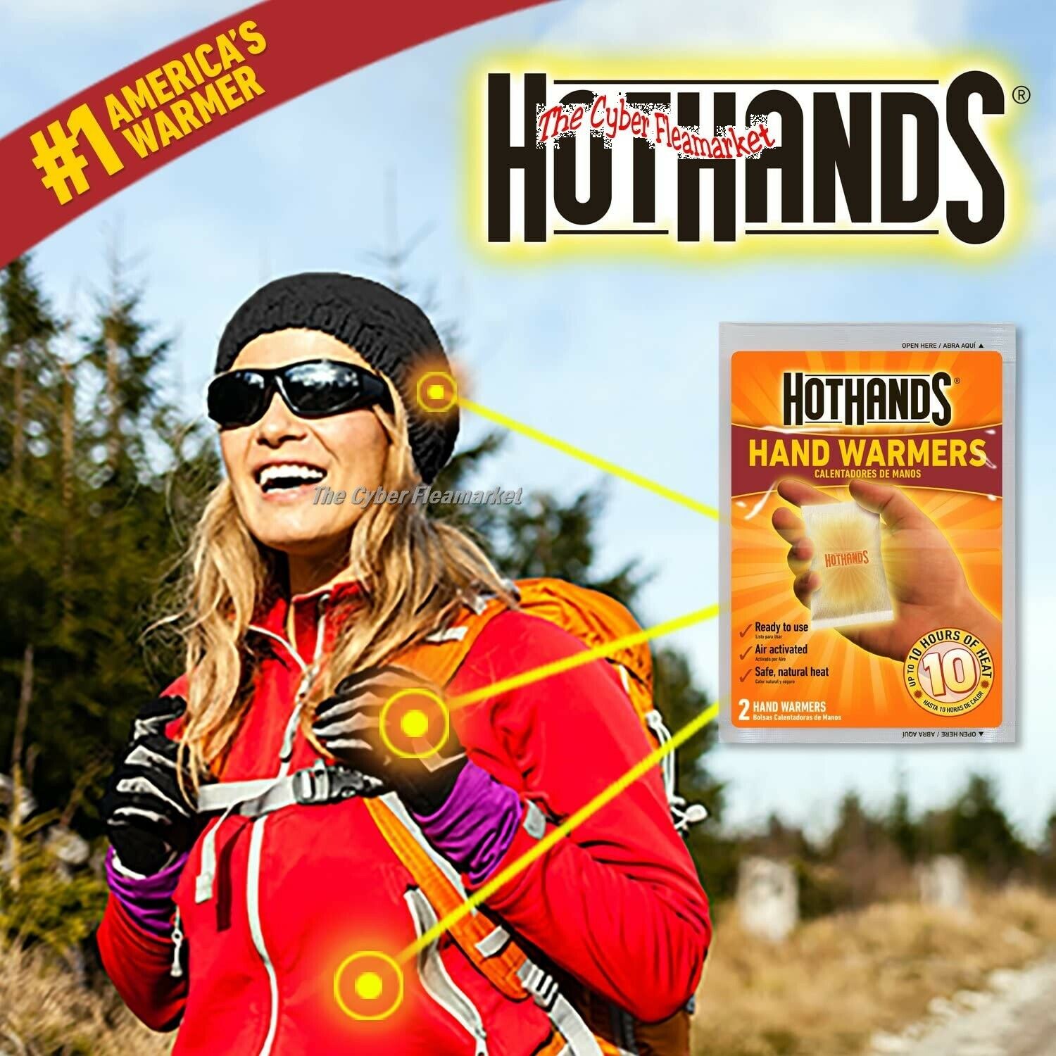 HotHands Hand Warmer 10 Pair -10 Hour Chemical Packets -10 Individual PACKS