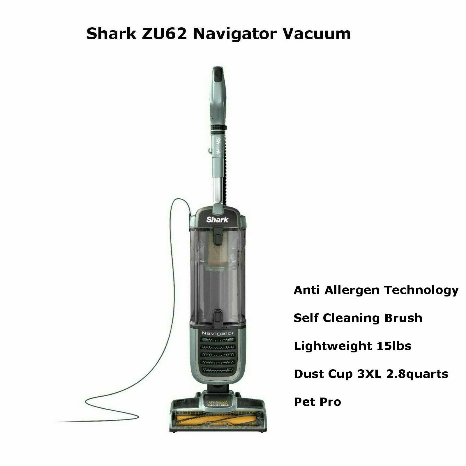 Shark Navigator ZU62 Lift-Away Pro Self Cleaning BrushVacuum New  Model NV356e