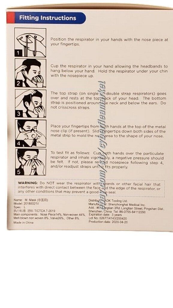 Eco Solutions Particulate Respirator Exhalation Valve NIOSH Protection MASKS