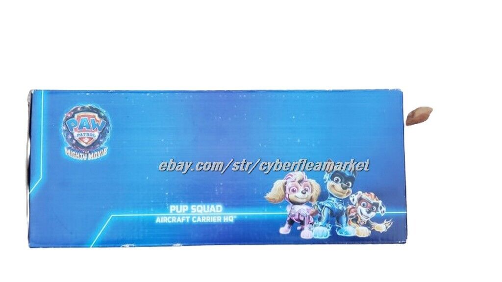 Paw Patrol The Mighty Movie Aircraft Carrier HQ with Chase Action Figure "NEW"