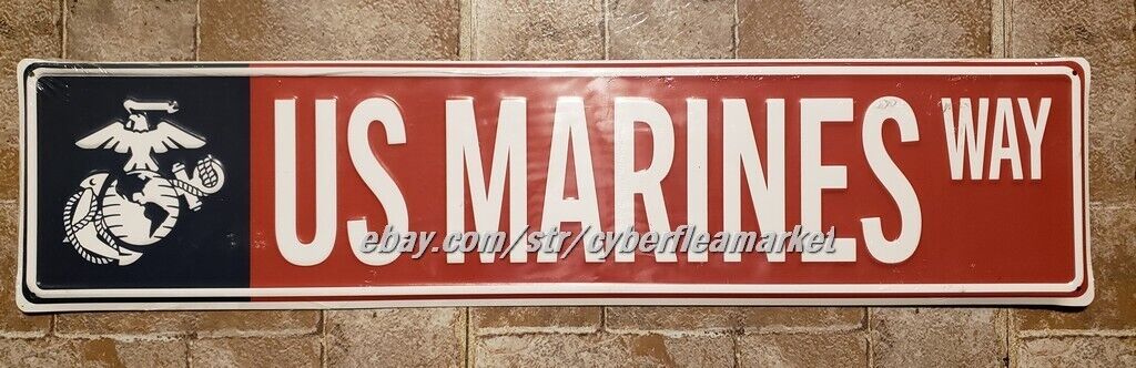 MARINE CORPS Street Sign US MARINES WAY aluminum