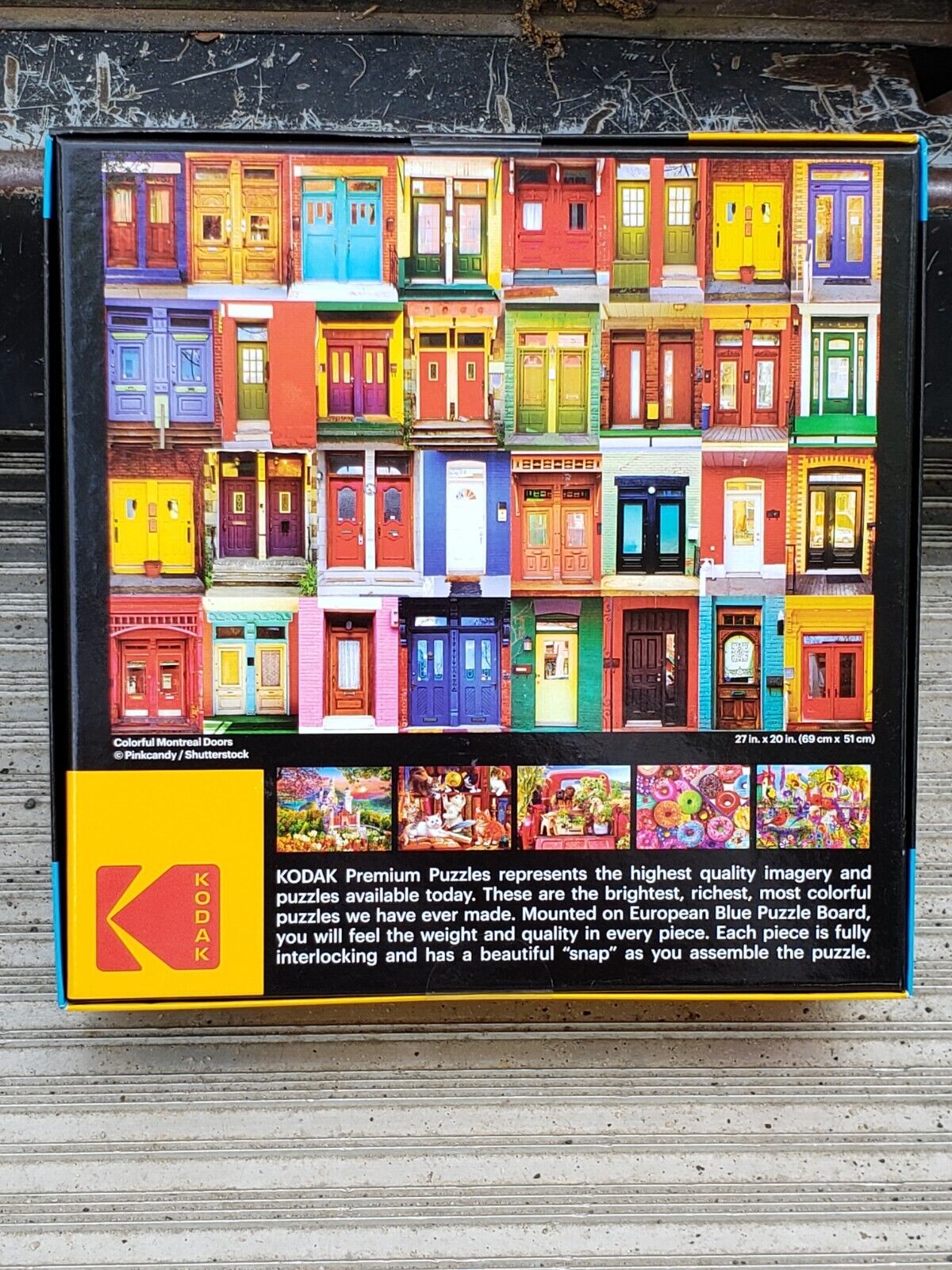 Kodak 1000 Pieces Jigsaw Puzzle Colorful Montreal Doors  19x26 BRAND NEW SEALED