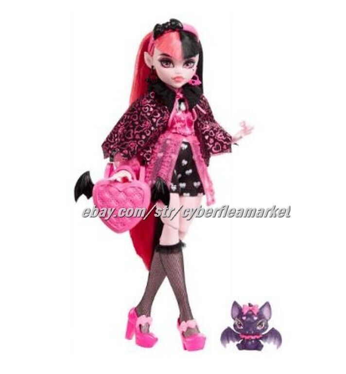 Mattel Monster High Draculaura Doll Play Set w/Pet Count Fabulous