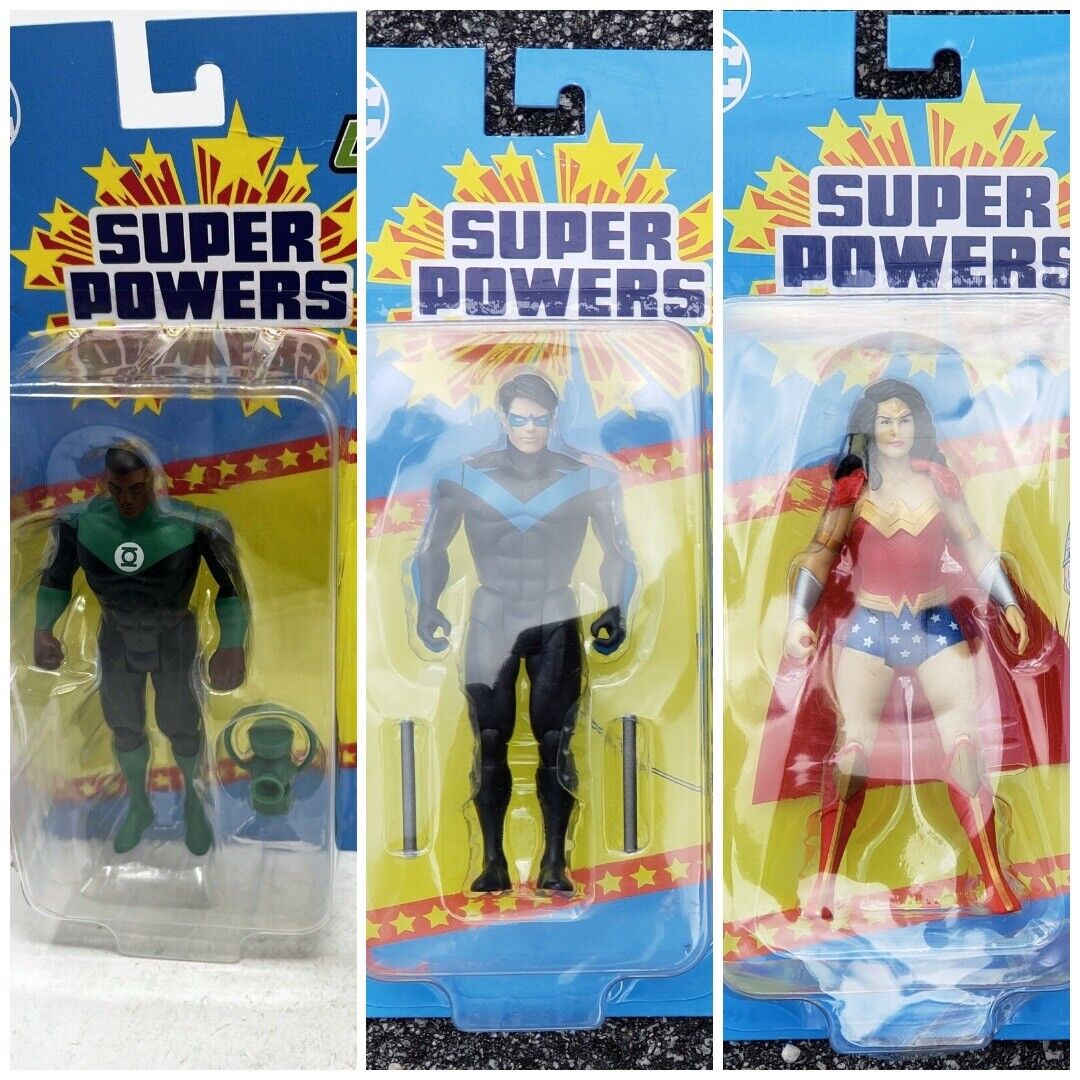 DC - Super Powers - Green Lantern/Wonder Woman/Night Wing/ Justice League - NEW