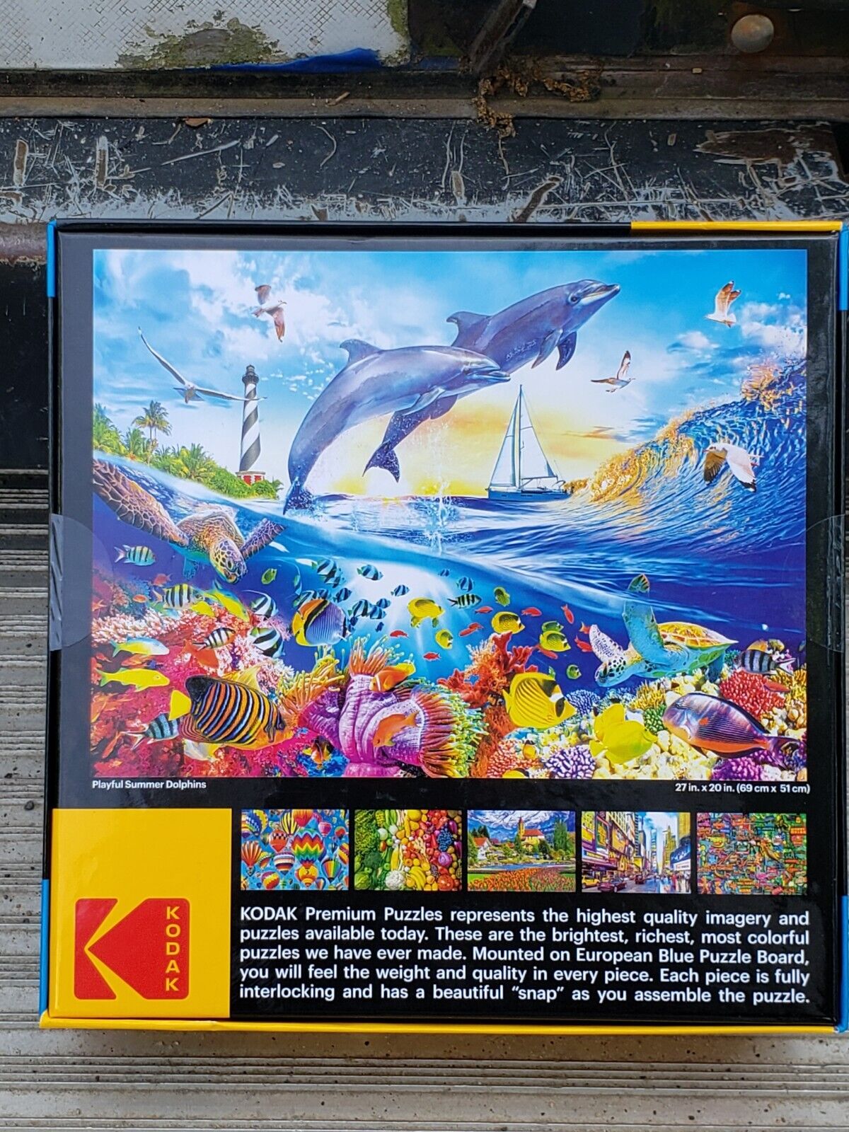 Kodak 1000 Piece Jigsaw Puzzle - Playful Summer Dolphins NEW FACTORY SEALED