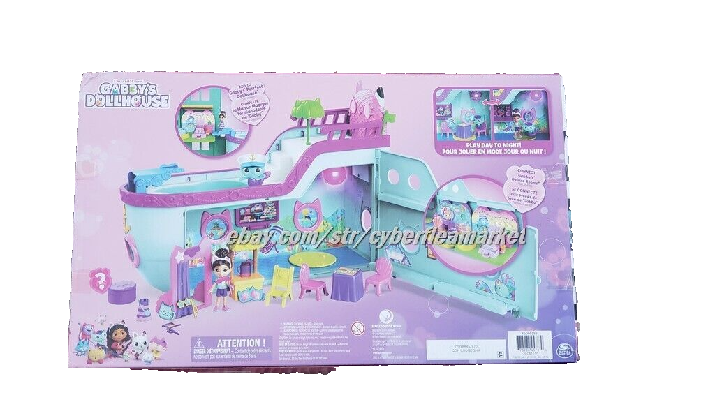 Gabby’s Dollhouse, Gabby Cat Friend Ship Cruise Ship Toy Vehicle Playset NEW