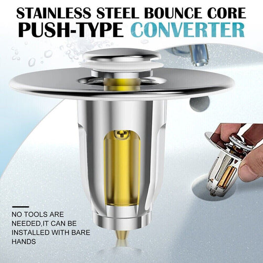 Universal Wash Basin Core Bounce Drain Filter Pop-up Bathroom Sink Plug Stopper