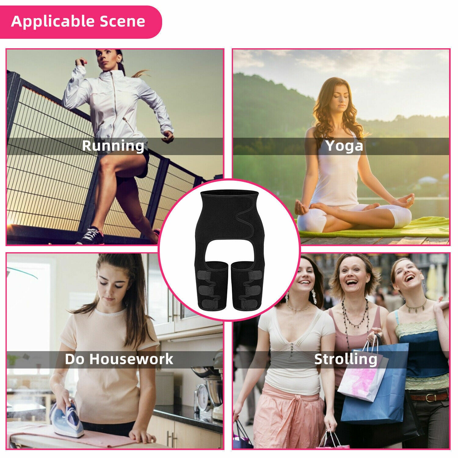 Thigh Trimmer High Waist Belt With Butt Lifter Slimming Body Shaper Sweat Band