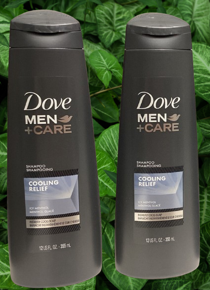 Dove Men + Care Shampoo Cooling Relief Icy Menthol 12 Fl Oz New TWIN PAK