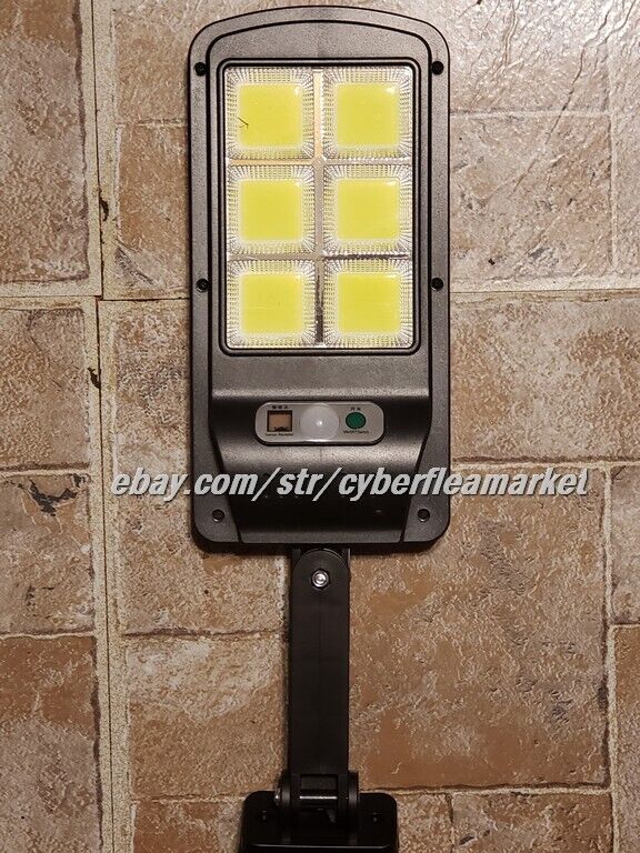 TWO Outdoor Mini Solar Street Light Motion Sensor Lamp Dusk-To-Dawn Sensor Lamp