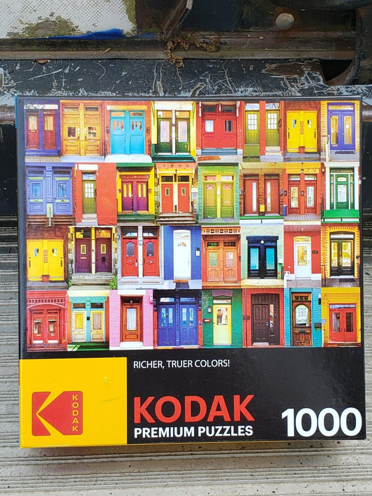 Kodak 1000 Pieces Jigsaw Puzzle Colorful Montreal Doors  19x26 BRAND NEW SEALED