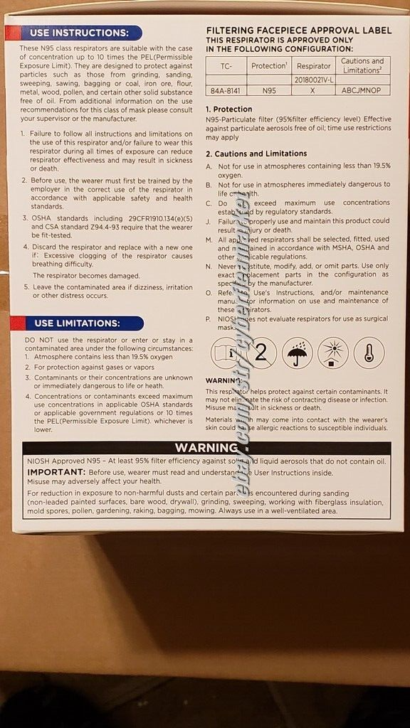 ECO SOLUTIONS - N95 Disposable Particulate Respirator Mask w/ cool flow