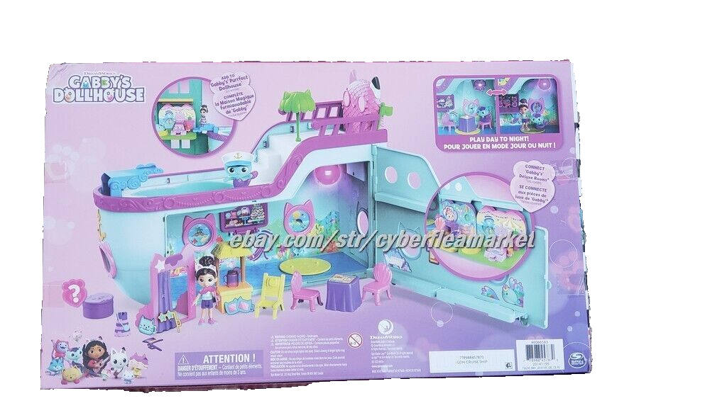 Gabby’s Dollhouse, Gabby Cat Friend Ship Cruise Ship Toy Vehicle Playset NEW