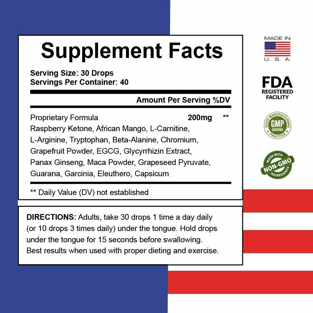 Keto Liquid Drops - Carb-Free Sublingual Ketones - Supports Ketosis Diet, 