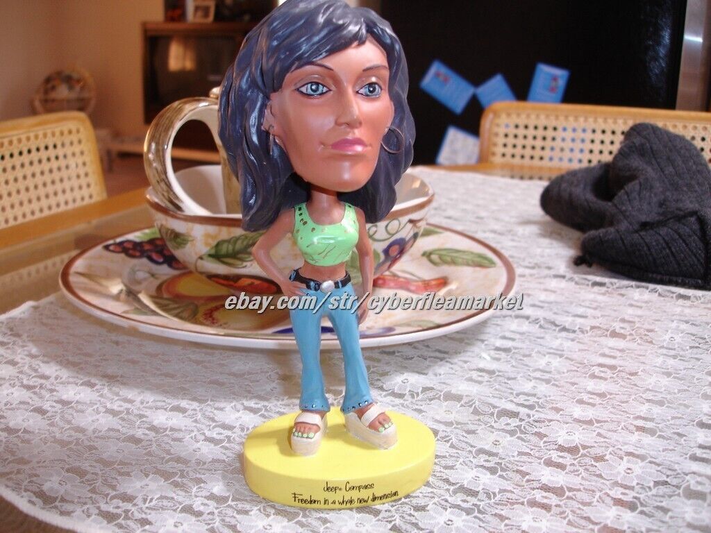 Jeep Compass Bobblehead Female Adventure Outdoors Marketing Campaign New In Box