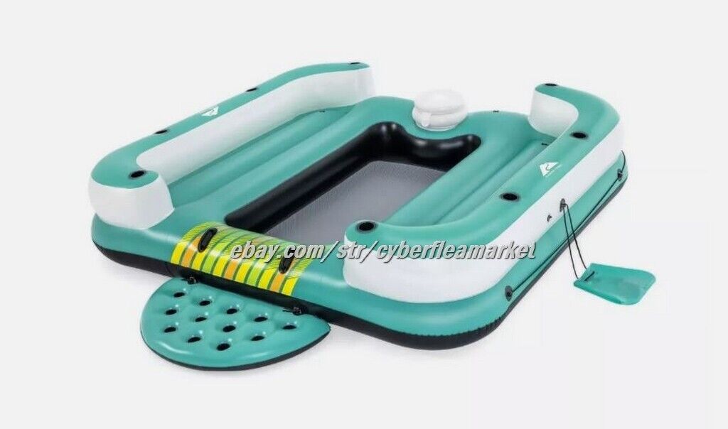 Large Lounge Island Inflatable Pool Raft Swimming Floating Chaise 6 PPL