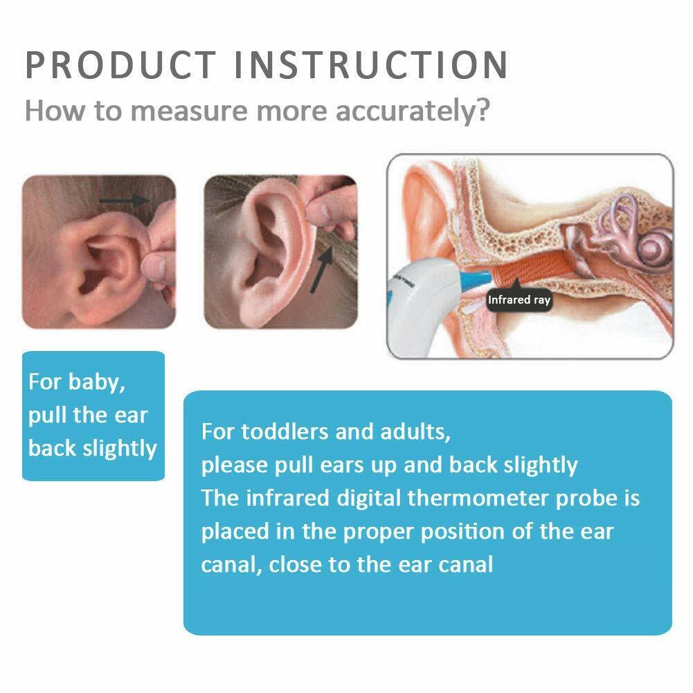 Ear & Forehed Digital Infared C&F Adjustable Thermometer - 1 sec measurement