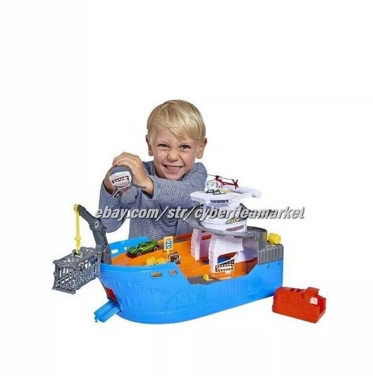 Adventure Force Shark Attack Water Safe, Toy Boat, Die-Cast Vehicle Playset