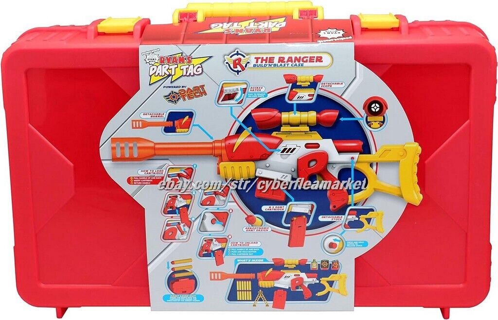 NEW - Ryan's Dart Tag - The Ranger Build'n'Blast Case SEALED - RED