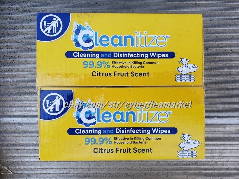 Cleanitize Cleaning And Sanitizing Wipes Case / 6 Packs 72 Count Each 432 Total