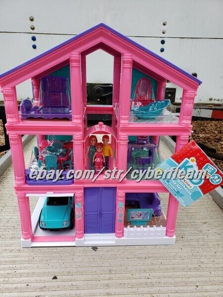 Kid Connection 3-Story Dollhouse Play Set with Working Garage and Elevator