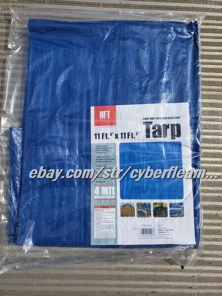 11 ft. 4 in. x 11 ft. 6 in. Blue All-Purpose/Weather-Resistant Tarp HFT