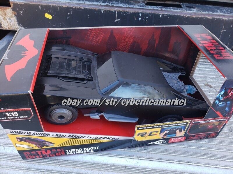 New DC THE BATMAN 1:15 Turbo Boost BATMOBILE RC Car Wheelie Action SPIN MASTER